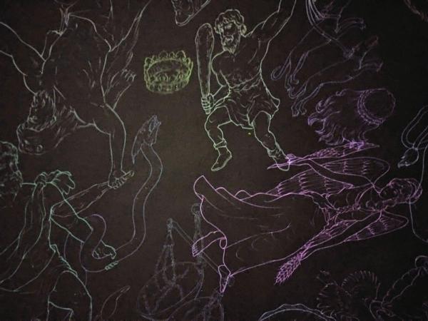 星座のイラスト。乙女座などが映っている